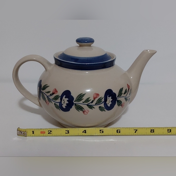 Vintage DesignPac Inc. Farmhouse Hand Painted Floral Teapot - Picture 11 of 14
